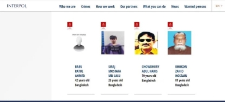 ইন্টারপোলের রেড নোটিশের তালিকায় ৬২ বাংলাদেশি, নেই আরাভের নাম