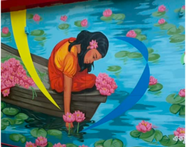 জ্যাকসন হাইটসে পদ্মকন্যার মুরালের উদ্বোধন জ্যাকসন হাইটসে পদ্মকন্যার মুরালের উদ্বোধন