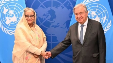 প্রধানমন্ত্রী শেখ হাসিনাকে জাতিসংঘ মহাসচিবের অভিনন্দন